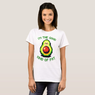 Gutes Fat Avocado - Funny Pixel Art Food Design T-Shirt