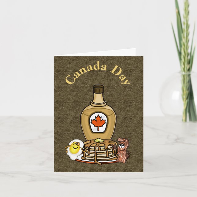 Gutes Frühstück für die Canada Day Card Karte (Vorderseite)