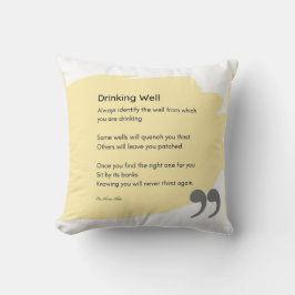 Gutes Gedicht gelb trinken Kissen