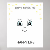 Gutes Gesicht mit Sternen motivierend