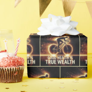 Gutes Gesundheitspaket mit Neonradfahrern Geschenkpapier