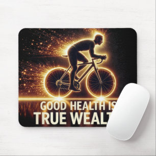 Gutes Gesundheitspaket mit Neonradfahrern Mousepad