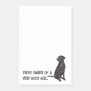 Gutes Girl Black Lab Post-it Klebezettel