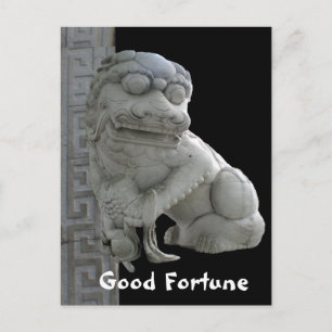 Gutes Glück für Foo Dog Postkarte