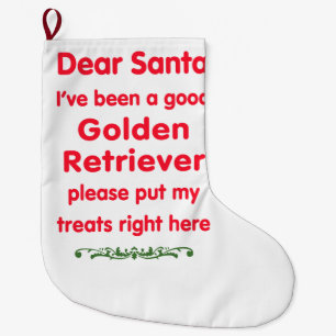 gutes golden retriever großer weihnachtsstrumpf