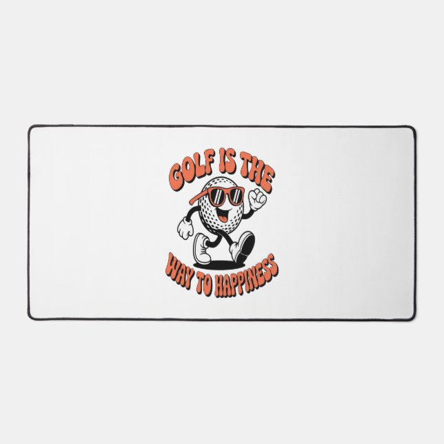 Gutes Golf Ball Mascot Schreibtischunterlage (Vorderseite)
