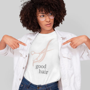 Gutes Haar einfache Logo Hair Stylist Colorist T-Shirt