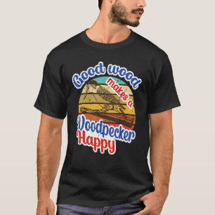 Gutes Holz macht einen Specker zu einem glückliche T-Shirt