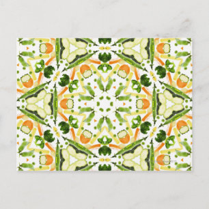 Gutes Karma und Wohl von einer gesunden Diät 3 Postkarte