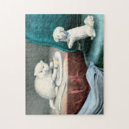 Gutes kleines Fido und freche Kittie, 1893 Puzzle