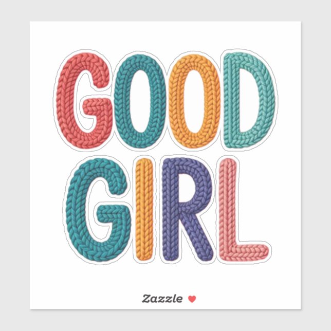 Gutes Mädchen Aufkleber (Blatt)