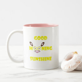 Gutes "Mooning" Sonnenschein-Kuh-Logo Zweifarbige Tasse