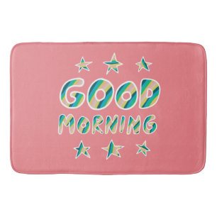 GUTES MORNING Farbenfrohe Cool- & Fun-Streifen Badematte
