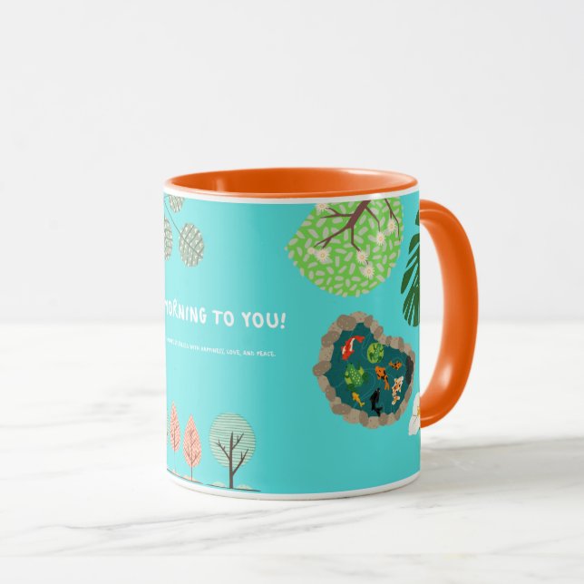 "GUTES MORNING FÜR SIE" TASSE (VorderseiteRechts)