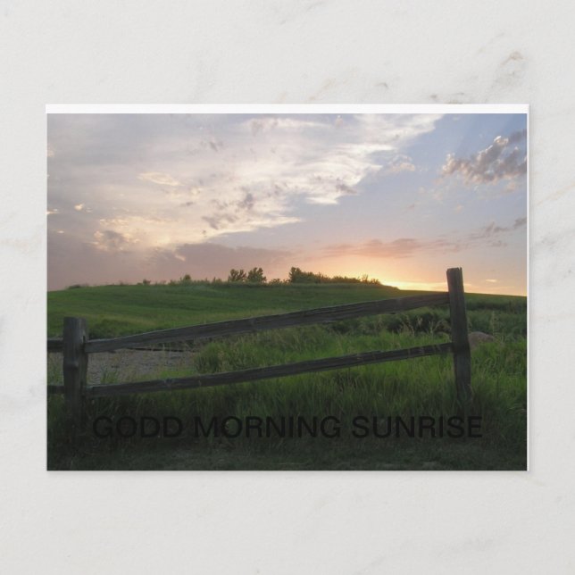 GUTES MORNING SUNRISE POSTKARTE (Vorderseite)