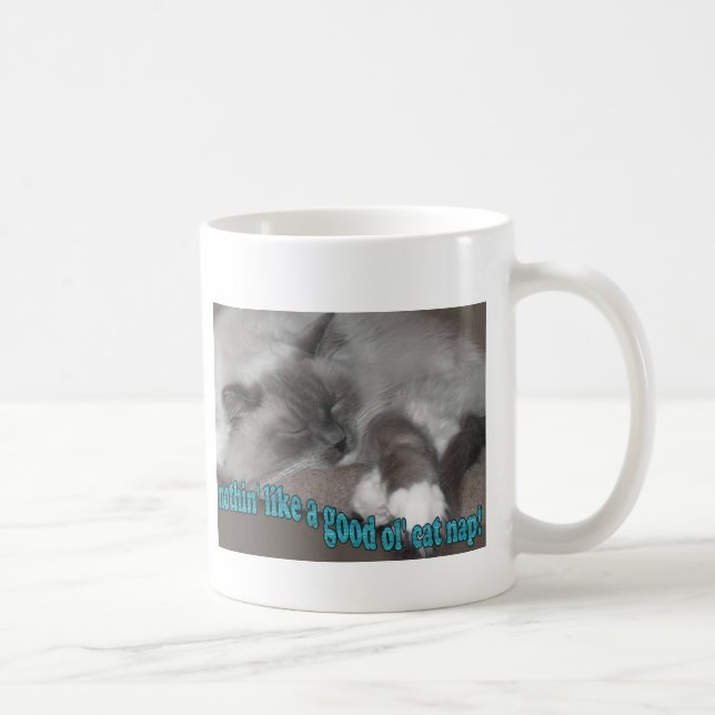 gutes ol Katzen-Nickerchen Tasse (Rechts)