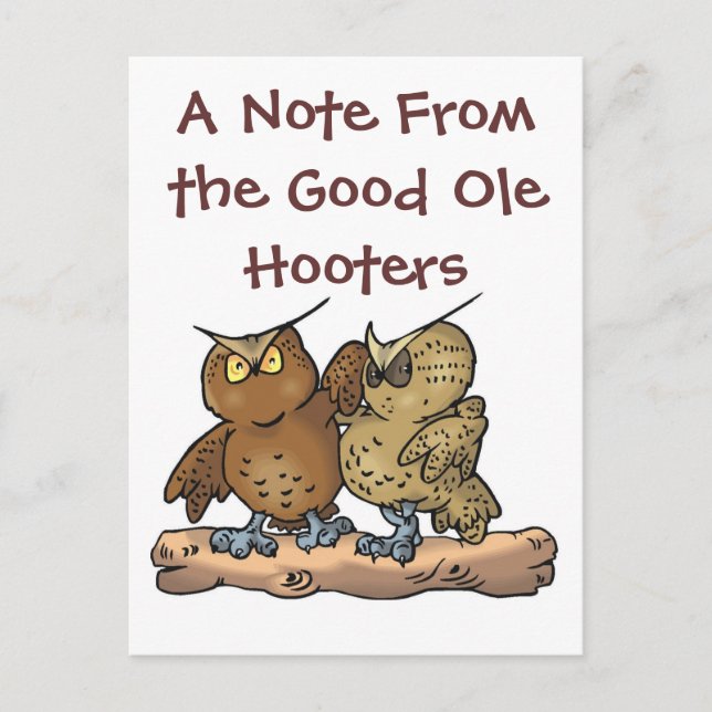 Gutes ole Hoots Postkarte (Vorderseite)