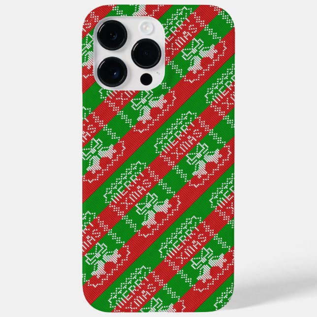 Gutes Pullover-Muster Jingle Glocken Merry Xmas Ga Case-Mate iPhone Hülle (Rückseite)