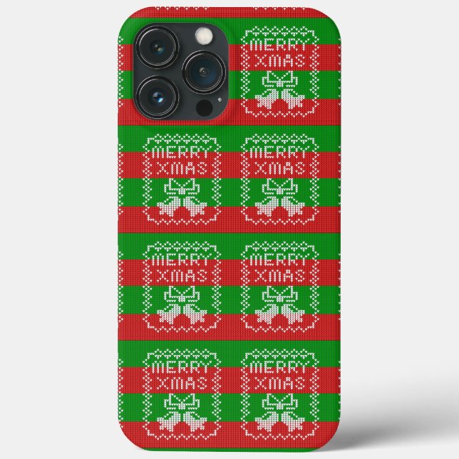 Gutes Pullover-Muster Jingle Glocken Merry Xmas Ga Case-Mate iPhone Hülle (Rückseite)
