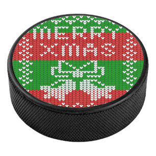 Gutes Pullover-Muster Jingle Glocken Merry Xmas Ga Eishockey Puck