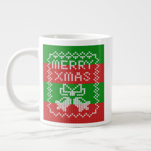 Gutes Pullover-Muster Jingle Glocken Merry Xmas Ga Jumbo-Tasse