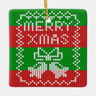 Gutes Pullover-Muster Jingle Glocken Merry Xmas Ga Keramikornament