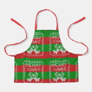 Gutes Pullover-Muster Jingle Glocken Merry Xmas Ga Schürze