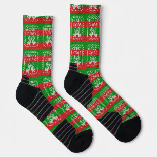 Gutes Pullover-Muster Jingle Glocken Merry Xmas Ga Socken
