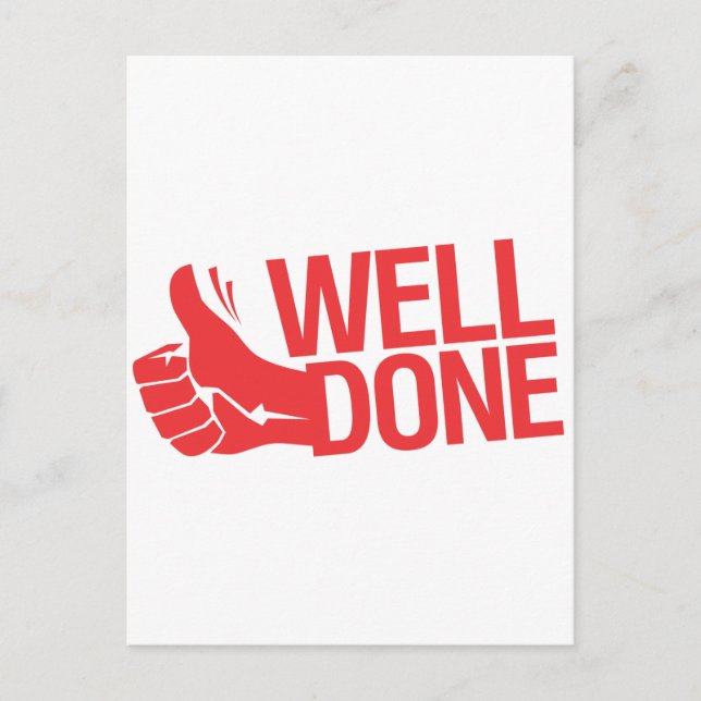 Gutes Rot-Zeichen Postkarte (Vorderseite)