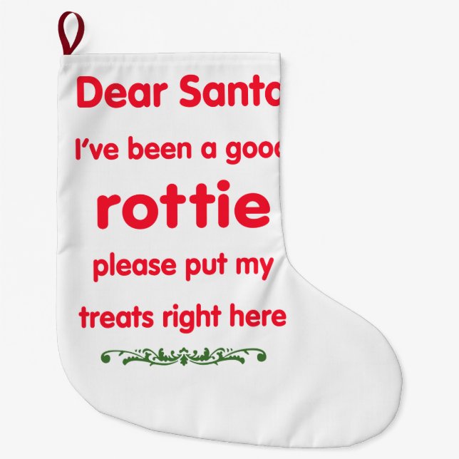 gutes rottie großer weihnachtsstrumpf (Vorderseite)