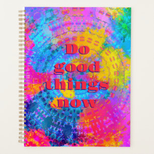 Gutes tun jetzt Rainbow Gefärbte Krawatte Boho Planer