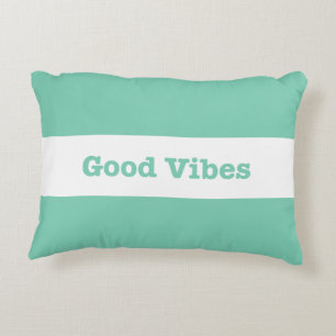 Gutes Vibes White Band Design (anpassbare Farbe) Zierkissen