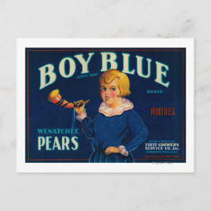 Gütesiegel "Boy Blue Peak Crate" Postkarte