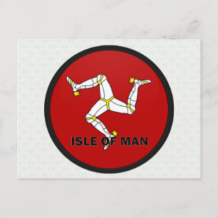 Gütesiegel der Isle of Man Roundel Postkarte