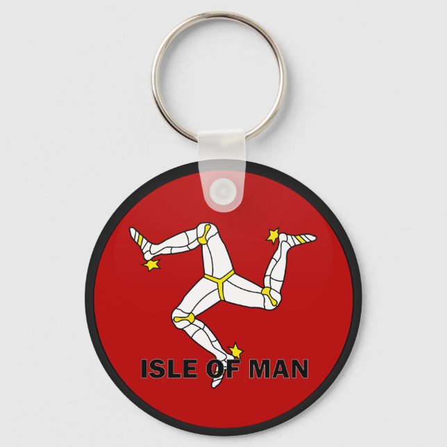 Gütesiegel der Isle of Man Roundel Schlüsselanhänger (Vorderseite)