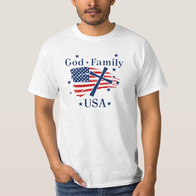 Gütesiegel Familie USA T-Shirt (Vorderseite)