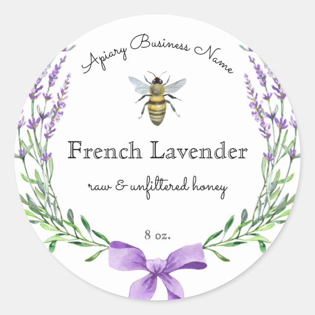 Gütesiegel für das französische Honigwerk Runder Aufkleber (Vorderseite)