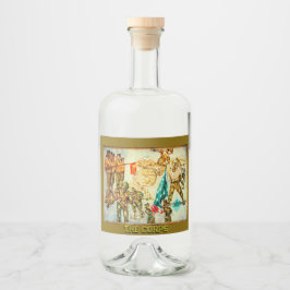 Gütesiegel für Militärkunst Alkoholflaschenetikett