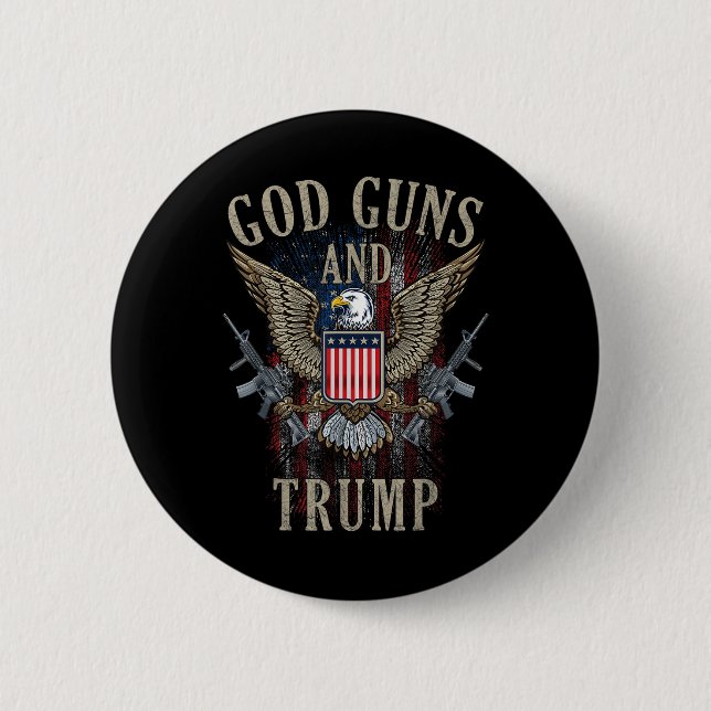 Gütesiegel "Guns" und "Trump 2. Button (Vorderseite)