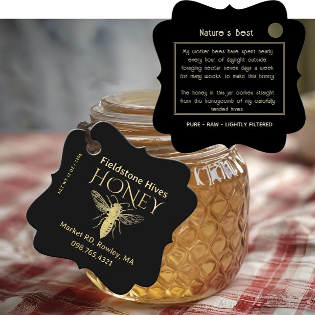 Gütesiegel "Queen Bee Honey Gold" Geschenkanhänger (Von Creator hochgeladen)