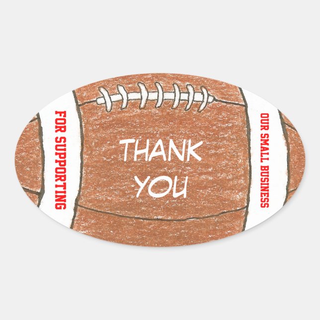 Gütezeichen für kleine Unternehmen - Fußball Ovaler Aufkleber (Vorderseite)