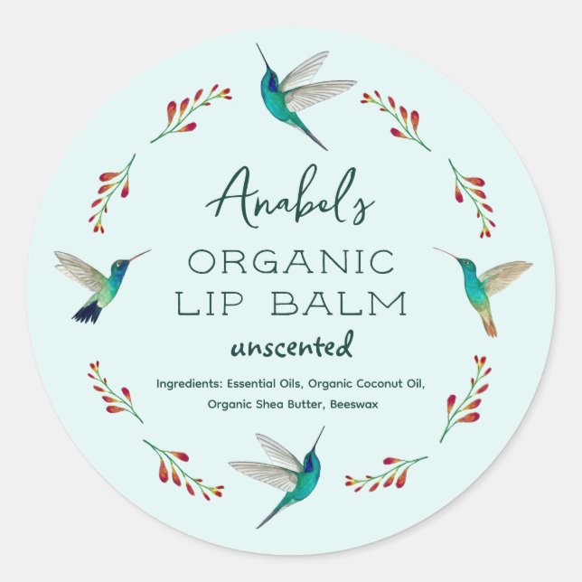 Gütezeichen Hummingbird Runder Aufkleber (Vorderseite)
