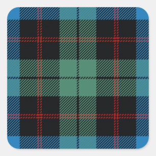 Guthrie Clan Tartan Quadratischer Aufkleber