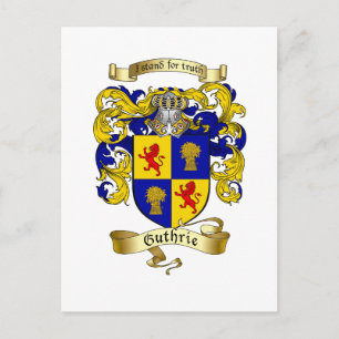 Guthrie Coat of Arms Postkarte