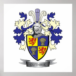 Guthrie Family Crest Coat of Arms Poster