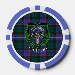 Guthrie-Schottischer-Clan-Tartan & -Wappen Pokerchips