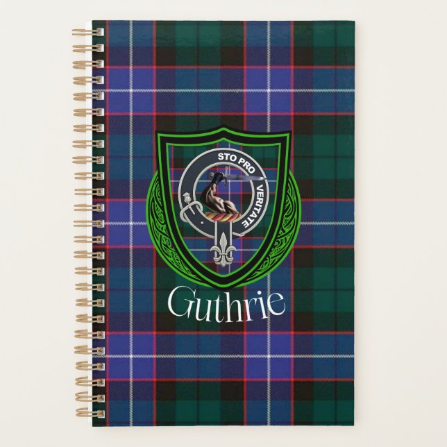 Guthrie Scottish Clan Tartan & Crest Planer (Vorderseite)