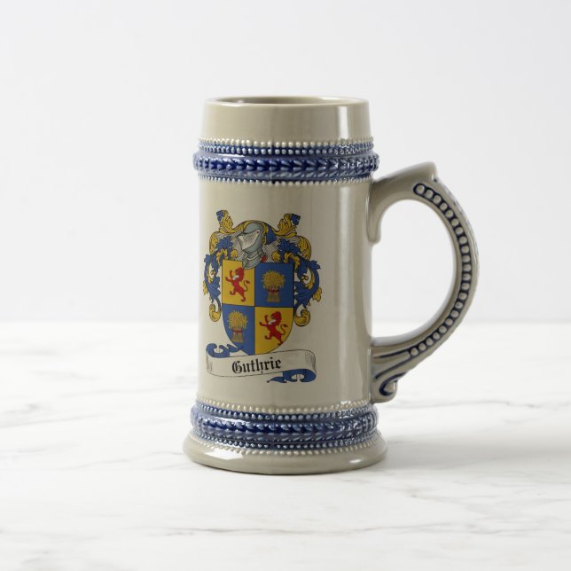 Guthrie Wappen Stein - Familienwappen Bierglas (Rechts)
