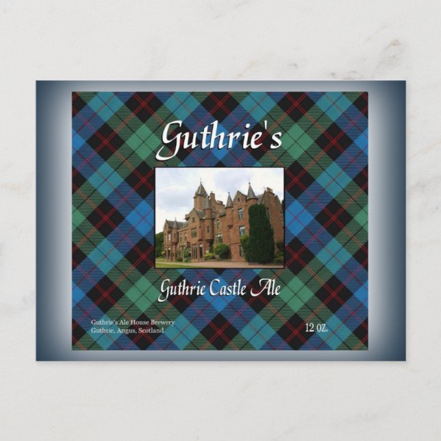 Guthrie's Guthrie Castle Ale Postkarte (Vorderseite)