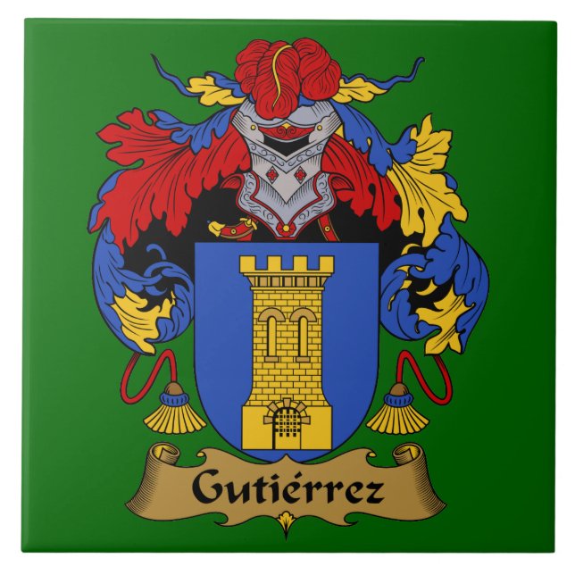 Gutierrez-Familienwappen Fliese (Vorderseite)